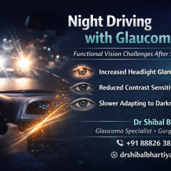 Can I drive at night with glaucoma; Dr. Shibal Bhartiya: Expert Glaucoma Specialist & Clinician-Scientist in Gurgaon, Research Collaborator with Mayo Clinic, Jacksonville, USA
