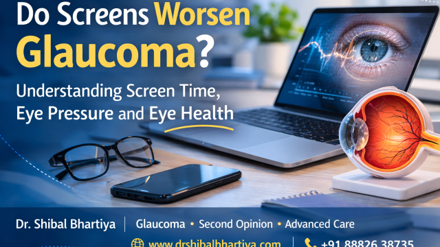 Do screens worsen glaucoma, do screens increase eye pressure, Dr. Shibal Bhartiya: Expert Glaucoma Specialist & Clinician-Scientist in Gurgaon, Research Collaborator with Mayo Clinic, Jacksonville, USA