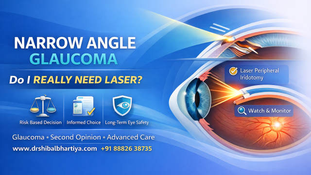 closed angle glaucoma; narrow angle glaucoma dr shibal bhartiya best glaucoma specialist gurgaon