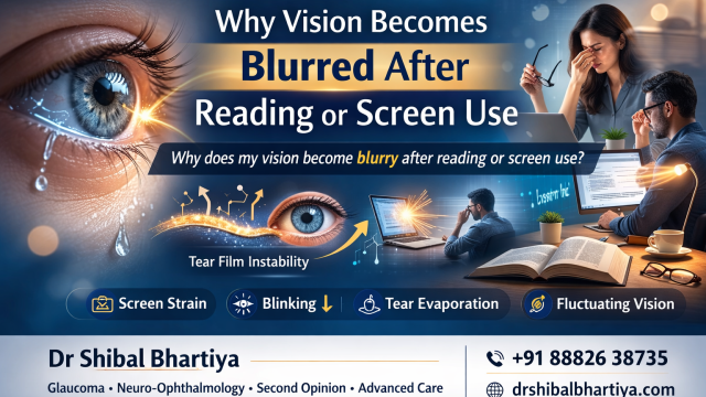 Dr Shibal Bhartiya blurred vision reading screen use differential diagnosis Gurgaon