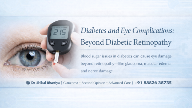 Diabetes and Eye Complications beyond Diabetic Retinopathy, Dr Shibal Bhartiya, Glaucoma Specialist, Best Eye Doctor in Gurgaon