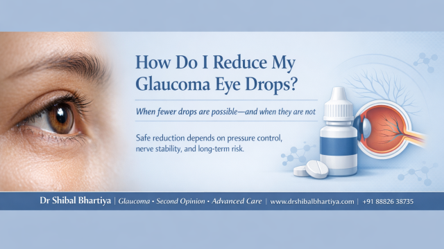 How to Reduce my glaucoma eye drops, Dr Shibal Bhartiya, Glaucoma Specialist, Best Eye Doctor in Gurgaon, SLT, fixed drug combinations, surgery, migs