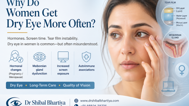 Women Dry Eye, Hormones, Menopause, Pregnancy, Dr Shibal Bhartiya, Second Opinion, Best eye doctor in Gurgaon