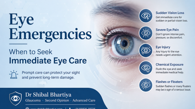 eye emergency, urgent eye care, best eye doctor in gurgaon, dr shibal bhartiya, injuries, chemical in eye, sudden vision loss, floaters