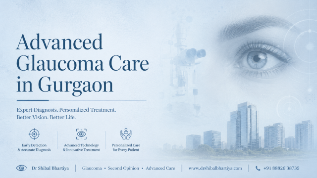 Dr Shibal Bhartiya glaucoma specialist Gurgaon reviews reports during patient consultation