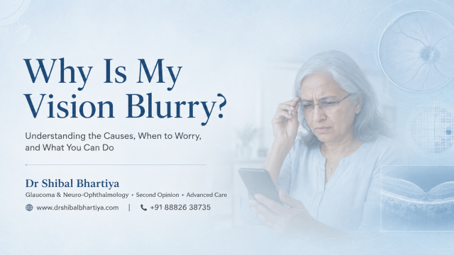 Dr Shibal Bhartiya ophthalmologist Gurgaon explaining causes of blurry vision and when to seek urgent eye care