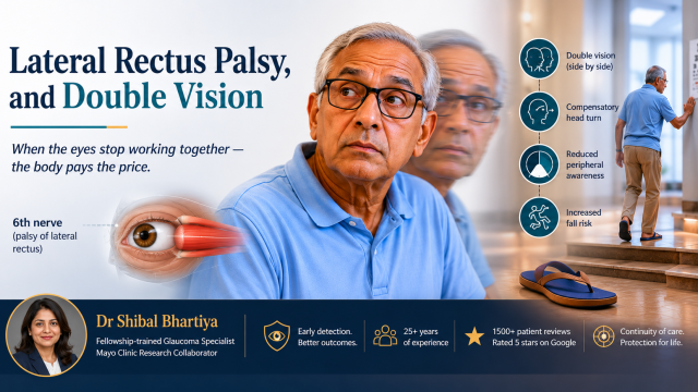 Double vision evaluation includes risk of fall, Dr Shibal Bhartiya explains coping strategies