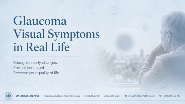 Dr Shibal Bhartiya glaucoma visual symptoms real life Gurgaon