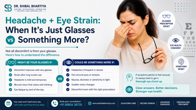 Dr Shibal Bhartiya headache eye strain glasses glaucoma differential diagnosis Gurgaon
