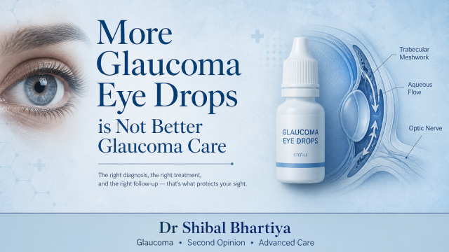More Eye drops is not better glaucoma care, Second opinion, Dr Shibal Bhartiya, Glaucoma Specialist, Best Eye Doctor in Gurgaon