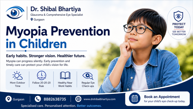 Dr Shibal Bhartiya myopia prevention children axial length screening Gurgaon