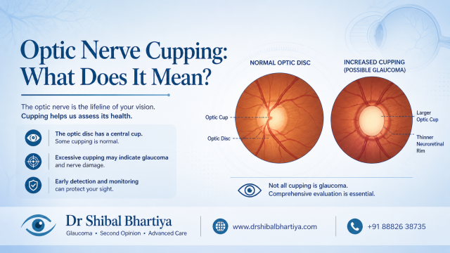 Optic Nerve Cupping, Second opinion, Dr Shibal Bhartiya, Glaucoma Specialist, Best Eye Doctor in Gurgaon