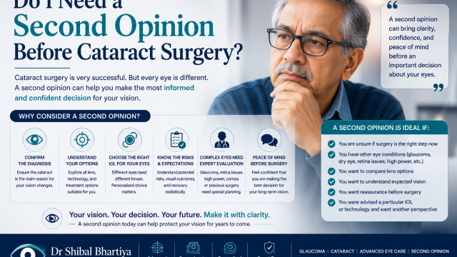 Dr Shibal Bhartiya glaucoma specialist Gurgaon second opinion before cataract surgery lens recommendation