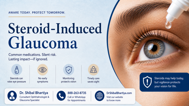 Steroid Induced Glaucoma, Second opinion, Dr Shibal Bhartiya, Glaucoma Specialist, Best Eye Doctor in Gurgaon