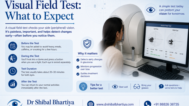 Visual field test what to expect, Second opinion, Dr Shibal Bhartiya, Glaucoma Specialist, Best Eye Doctor in Gurgaon