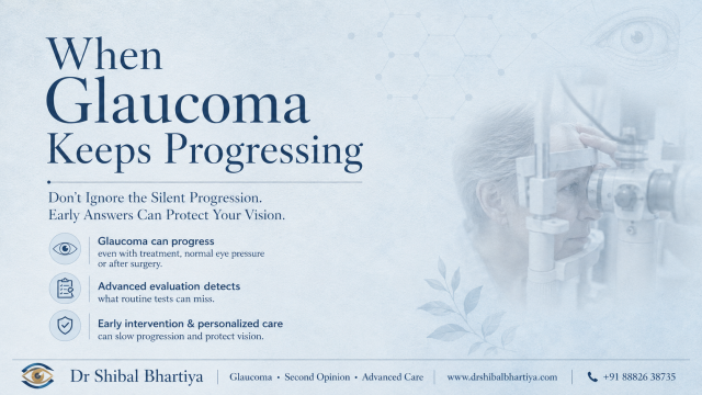 Dr Shibal Bhartiya reviews glaucoma progression Visual Field OCT data, glaucoma specialist Gurgaon