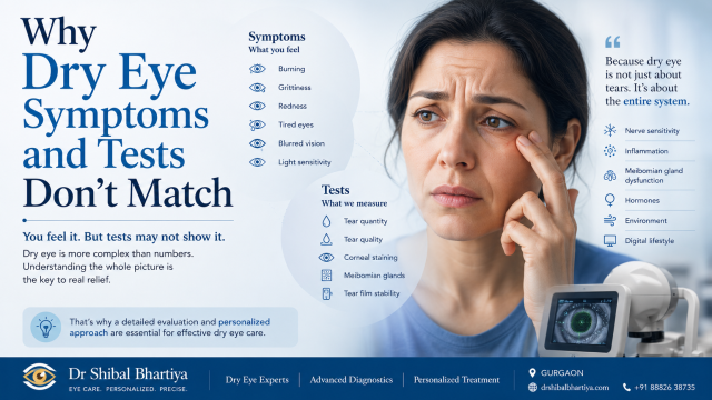 Dr Shibal Bhartiya dry eye symptoms test results mismatch Gurgaon