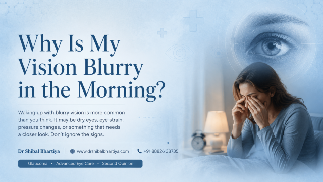 Dr Shibal Bhartiya eye specialist Gurgaon explains why vision is blurry in the morning and common causes