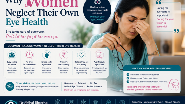 Dr Shibal Bhartiya glaucoma specialist Gurgaon on why women neglect eye health and vision loss risk
