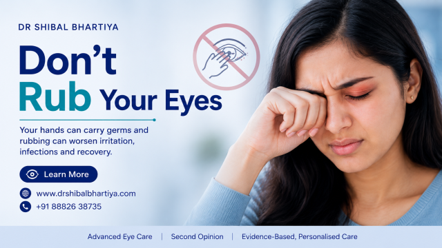 Rubbing your eyes may provide temporary relief, but it can worsen allergies, increase the risk of infection, damage the cornea, and contribute to conditions such as keratoconus, says Dr Shibal Bhartiya, eye specialist in Gurgaon