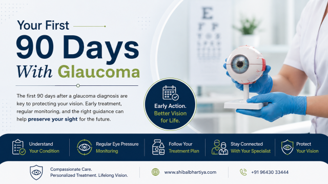 Dr Shibal Bhartiya glaucoma specialist Gurgaon explaining first 90 days action plan after glaucoma diagnosis