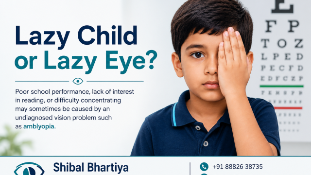 A child who seems uninterested in reading, schoolwork, or sports may not be lazy—they may have amblyopia (lazy eye) or another undiagnosed vision problem, explains Dr Shibal Bhartiya, eye specialist in Gurgaon
