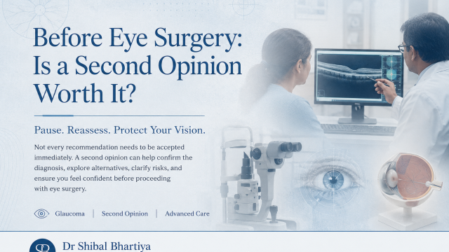 Dr Shibal Bhartiya glaucoma specialist Gurgaon offers second opinion eye surgery consultation with patient records