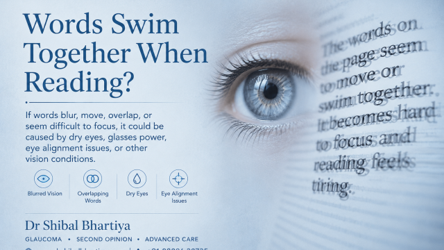 Dr Shibal Bhartiya Gurgaon convergence insufficiency specialist explaining why words swim when reading