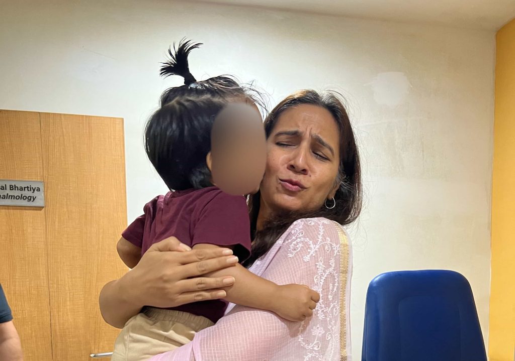 Dr Shibal Bhartiya's eye clinic is a safe and child friendly space. Children love that they can set the pace of their eye tests, and the eye drops are always supplemented with candy!
