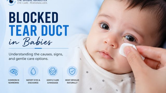 A blocked tear duct is a common cause of persistent watering and sticky discharge in babies, explains Dr Shibal Bhartiya