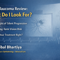 First Glaucoma Review What I look for,Dr Shibal Bhartiya, Glaucoma Specialist, Best Eye Doctor in Gurgaon, risk of progression, target IOP
