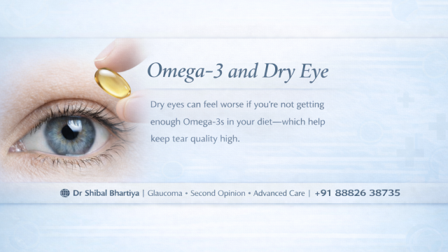Omega 3, dry eye, Dr Shibal Bhartiya, Glaucoma Specialist, Best Eye Doctor in Gurgaon