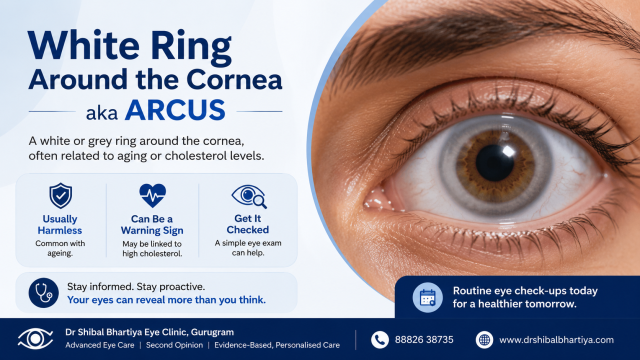 Dr Shibal Bhartiya explains white ring around the eye, corneal arcus, Gurgaon