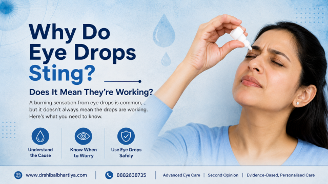 Dr Shibal Bhartiya Gurugram explains stinging eye drops effectiveness myth