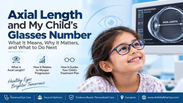 Dr Shibal Bhartiya Gurgaon explains axial length measurement and myopia progression in children