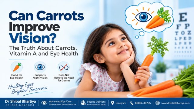 Dr Shibal Bhartiya Gurugram explains carrots eyesight glasses myth