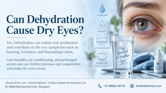 Dr Shibal Bhartiya Gurgaon eye specialist explains humidity, dehydration and dry eye care