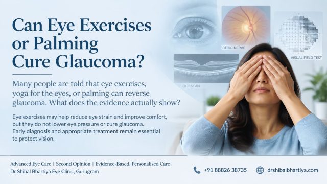 Dr Shibal Bhartiya Gurugram explains eye exercises palming glaucoma myth