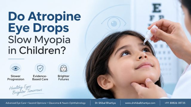 Dr Shibal Bhartiya Gurgaon explains atropine eye drops evidence for childhood myopia control