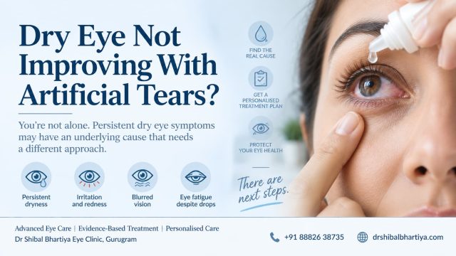 Dr Shibal Bhartiya Gurgaon explains when artificial tears aren't enough for dry eye treatment