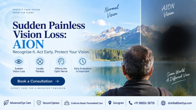 Dr Shibal Bhartiya Gurgaon explains AION sudden vision loss and giant cell arteritis urgency