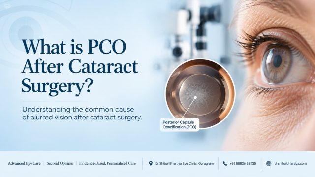 Dr Shibal Bhartiya Gurgaon explains PCO, posterior capsule opacification, and YAG laser capsulotomy
